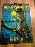 Iron Maiden fear of the dark 2005 muziek metal logo vlag, Verzamelen, Muziek, Artiesten en Beroemdheden, Verzenden, Zo goed als nieuw