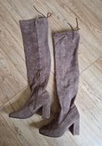 Overknee laarzen suedelook, Hoge laarzen, Bruin, Ophalen of Verzenden, Gedragen
