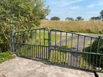 Verzinkte poort compleet met steunen en lampen, Ophalen, Gebruikt, IJzer
