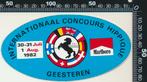 Sticker: Internationaal Concours Hippique 1982 - Geesteren, Ophalen of Verzenden, Zo goed als nieuw, Sport