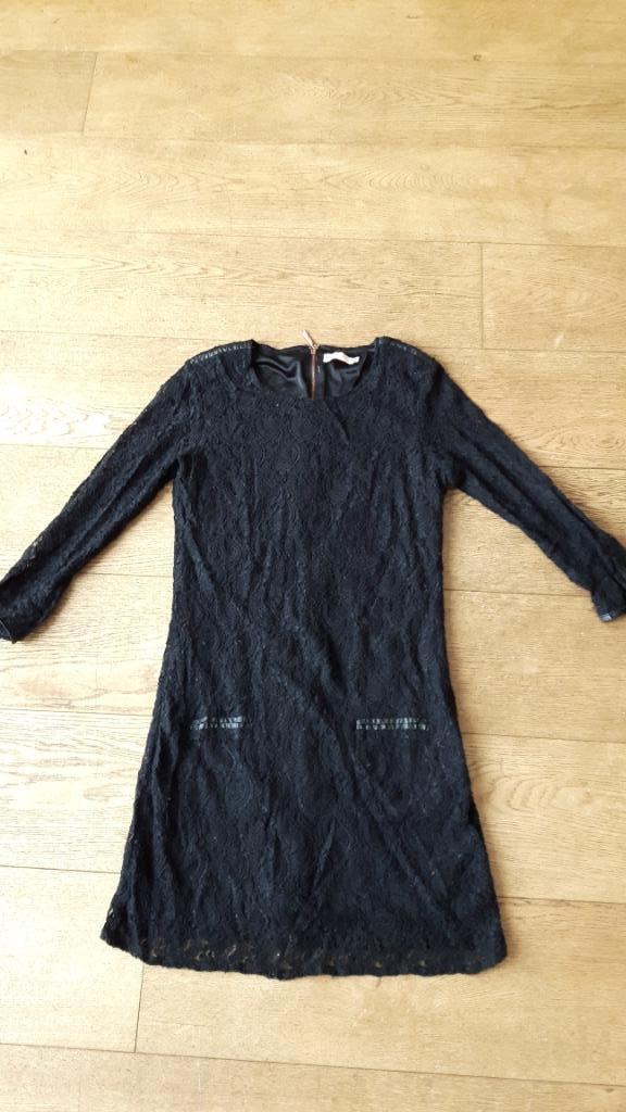 Jurk - Gala/ avond / kerst - kant - zwart - 38 - Le Ballon, Kleding | Dames, Jurken, Gedragen, Maat 38/40 (M), Zwart, Boven de knie