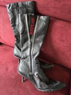 @ Replay leren laarzen maat 41 met hakje, Kleding | Dames, Schoenen, Hoge laarzen, Zwart, Replay, Ophalen of Verzenden