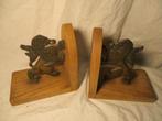 antiek 2x boekensteun leeuwen van koper, Antiek en Kunst, Verzenden