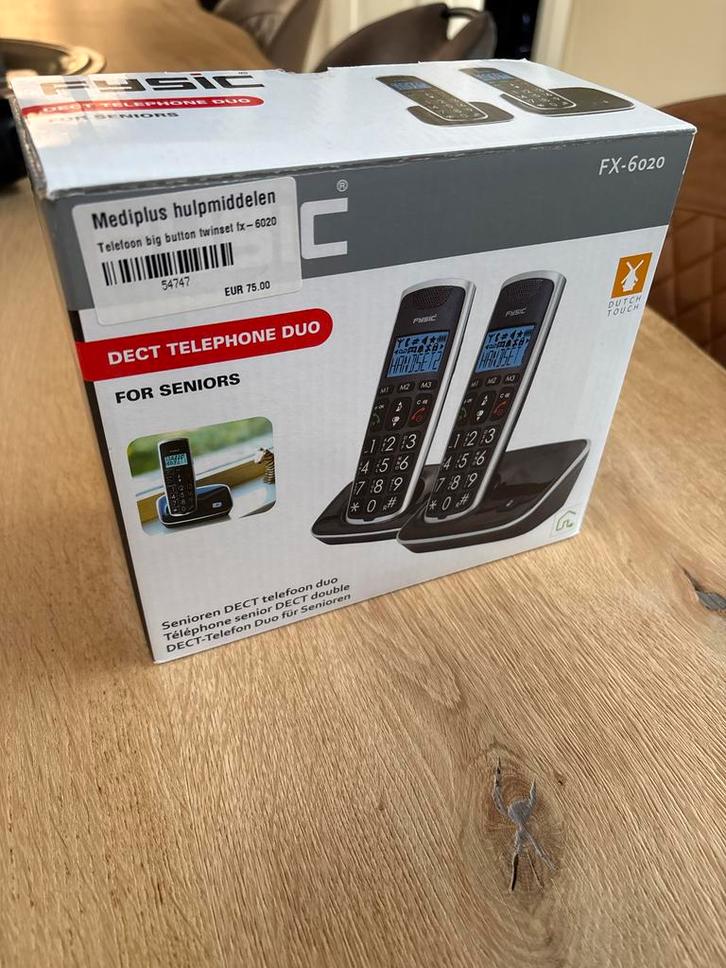 Seniorentelefoon Fysic FX-6020 - Nieuw in doos, Telecommunicatie, Vaste telefoons | Handsets en Draadloos, Nieuw, 2 handsets, Ophalen of Verzenden
