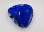 Blauwe Glazen Schaal / Asbak, Ophalen of Verzenden