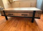 Moderne salontafel mumbaihout, Ophalen, Minder dan 50 cm, Zo goed als nieuw, 150 tot 200 cm