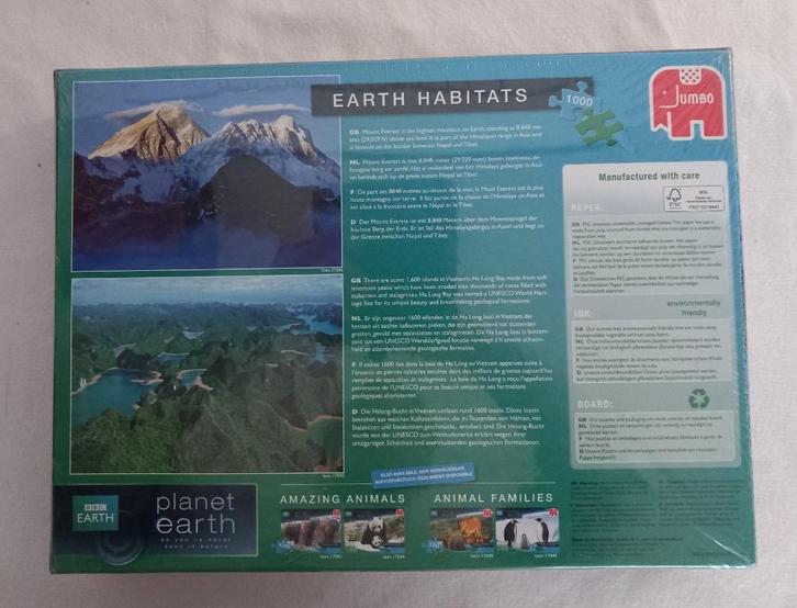 Puzzel Planet Earth 1000st, Hobby en Vrije tijd, Denksport en Puzzels, Zo goed als nieuw, Legpuzzel, 500 t/m 1500 stukjes, Ophalen of Verzenden