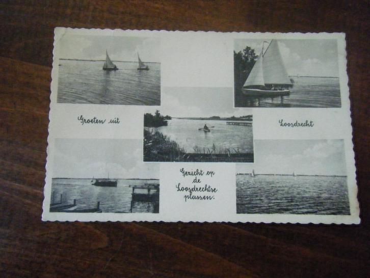 P28 - Loosdrecht - Zeilen - 1937 - Mooie oude kaart, Verzamelen, Ansichtkaarten | Nederland, Noord-Holland, 1920 tot 1940, Ophalen of Verzenden