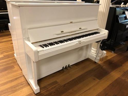 Gereviseerde Yamaha U1 Silent Piano wit hoogglans 10 jr gar., Muziek en Instrumenten, Piano's, Gebruikt, Piano, Wit, Hoogglans