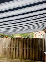 Mooi elektr. zonnescherm 5x3m RAINBOW COLLECTION, Ophalen, 450 cm of meer, Elektrisch, Zo goed als nieuw