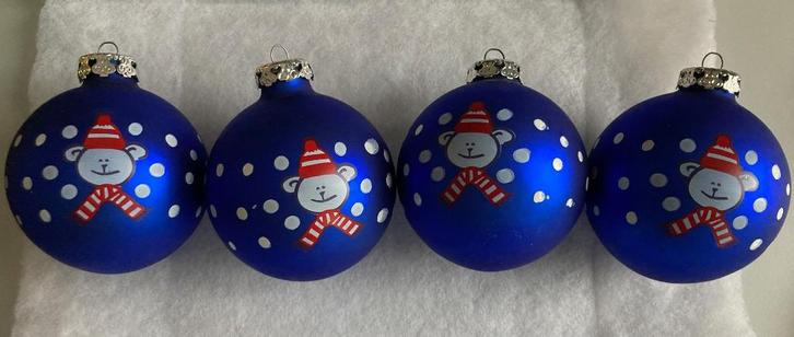 Set van 12 kerstballen, doorsnede 8 cm, Diversen, Kerst, Zo goed als nieuw, Ophalen