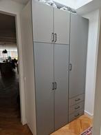 Ikea pax kledingkast met groene deuren, Overige materialen, Gebruikt, 200 cm of meer, 150 tot 200 cm