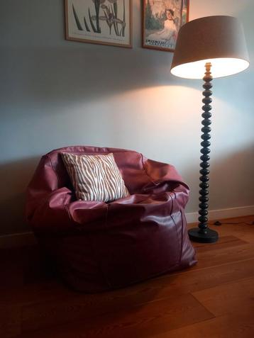 Grote PU Leder zitzak bordeaux  beschikbaar voor biedingen