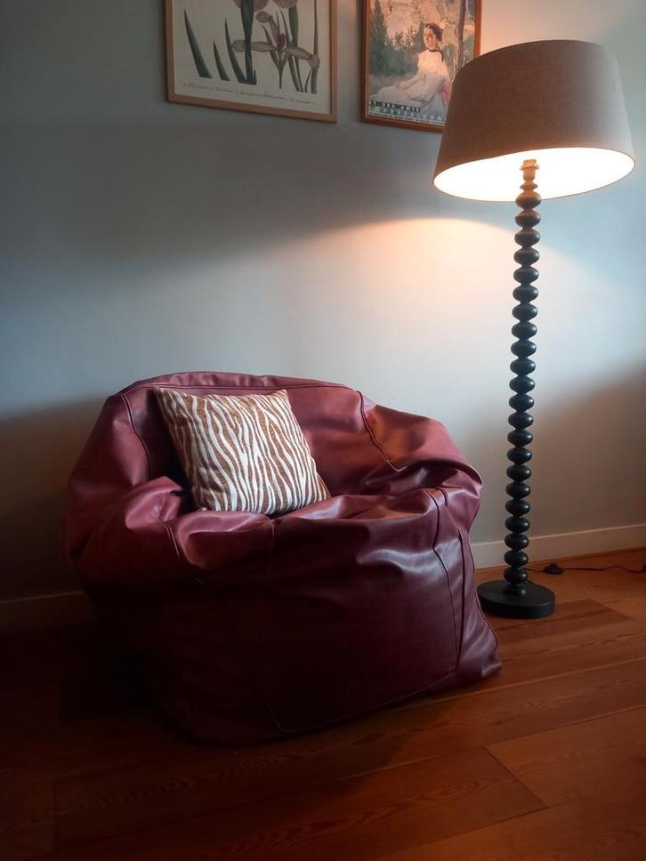 Grote PU Leder zitzak bordeaux, Huis en Inrichting, Zitzakken, Gebruikt, Ophalen of Verzenden