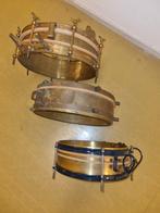 3x koperen militaire snare drums/ trommels, Nederland, Overige typen, Ophalen of Verzenden, Landmacht