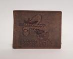 Vissersbootje vissen portemonnee van leer bruin wallet, Info@deconoord.nl, Bruin, Deco Noord, Nieuw