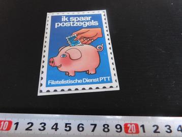 sticker PTT Filatelistische Dienst Ik spaar postzegels *  beschikbaar voor biedingen