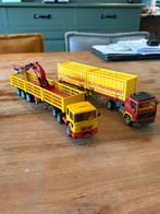 2 Vintage Siku Vrachtwagen combinaties 1:55, Hobby en Vrije tijd, Modelauto's | 1:50, Ophalen of Verzenden, Zo goed als nieuw
