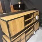 Actie! Tv-meubel Luna | 160 cm | Eiken | Van €595,-, Ophalen, TowerLiving, ., 150 tot 200 cm
