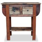 NIEUWE Sidetable 80x35x80 cm gerecycled (hard)hout, 100 tot 150 cm, Metaal, Nieuw, Ophalen of Verzenden