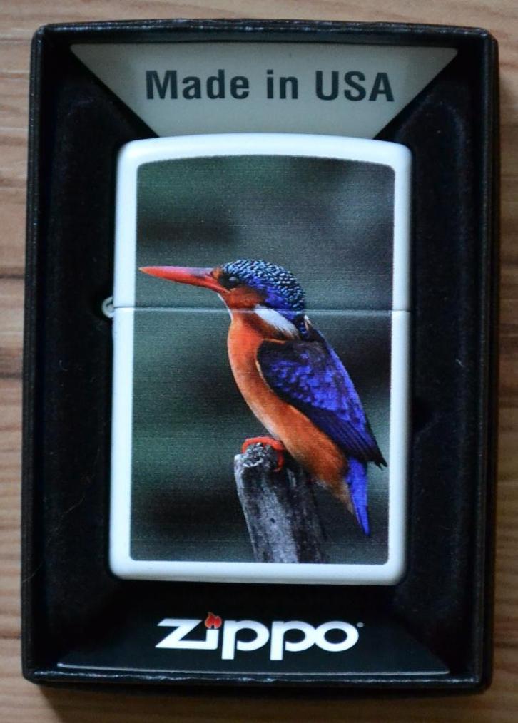 zippo kingfisher ijsvogel wit prototype, Verzamelen, Rookartikelen, Aanstekers en Luciferdoosjes, Nieuw, Aansteker, Ophalen