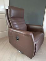 Bruin leren fauteuil, Ophalen of Verzenden, Zo goed als nieuw, 50 tot 75 cm, Leer
