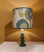 Lampenkap met bijpassende voet groen ikat, Huis en Inrichting, Lampen | Lampenkappen, Ophalen of Verzenden, Nieuw, Rond, Minder dan 25 cm
