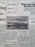 AUTO'S De nieuwe Fiat 127 (krant 1971), Ophalen of Verzenden, 1960 tot 1980, Knipsel(s)