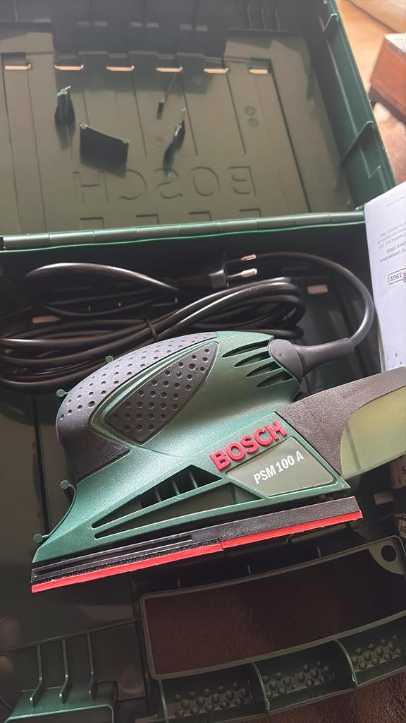 Bosch schuurmachine nieuw PSM 100 A, Doe-het-zelf en Verbouw, Gereedschap | Schuurmachines, Nieuw, Vlakschuurmachine, Minder dan 600 watt