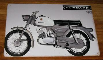 ZUNDAPP : Metalen Bord  Zundapp - Model KS 100 beschikbaar voor biedingen