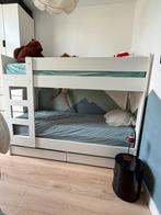 Wit Stapelbed met Opberglades, Ophalen of Verzenden, Zo goed als nieuw, Stapelbed