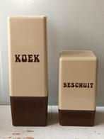 Vintage Koek en Beschuit Voorraadbussen, Ophalen of Verzenden, Gebruikt, Crème, Bus of Trommel