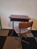 Oude, vintage lessenaar met stoeltje, Ophalen, Gebruikt, Tafel(s) en Stoel(en)
