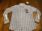 Glv polo edition overhemd blauw wit geruit in maat m!, Overige kleuren, Glv, Zo goed als nieuw, Halswijdte 39/40 (M)