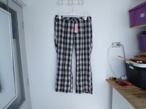 Geruite broek zwart/wit/bruin Anyday 46 nieuw! (2x), Kleding | Dames, Grote Maten, Nieuw, Broek of Spijkerbroek, Bruin, Ophalen of Verzenden