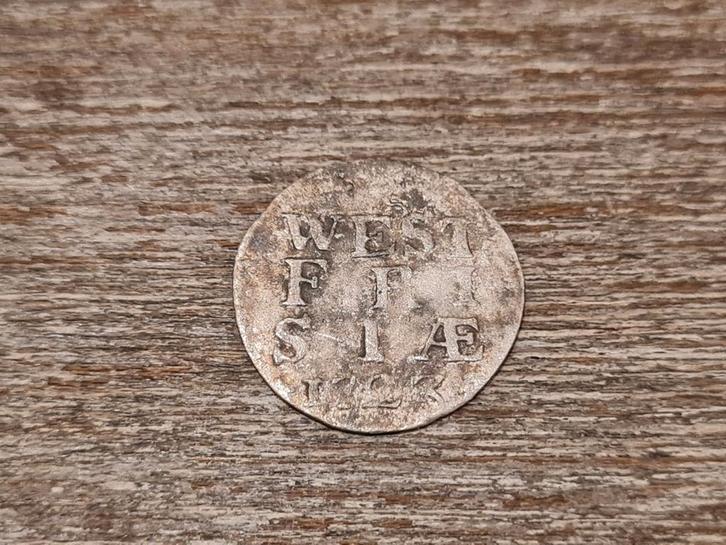 Zilveren 2-stuiver West Frisia 1723, Postzegels en Munten, Munten | Nederland, Overige waardes, Vóór koninkrijk, Ophalen of Verzenden