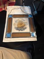 Antieke glas in lood raamhangers, Antiek en Kunst, Antiek | Glas en Kristal, Ophalen of Verzenden