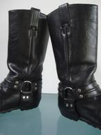 GRATIS VERZENDEN | TONY MORA leren zwarte bikerboots 37, Kleding | Dames, Hoge laarzen, Verzenden, Zwart, Zo goed als nieuw