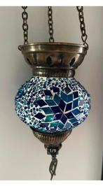 Marokkaanse waxine glas koper houder hangend, Antiek en Kunst, Ophalen of Verzenden