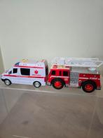 Ambulance en brandweer met licht en geluid, Kinderen en Baby's, Ophalen of Verzenden, Gebruikt, Afstandsbediening