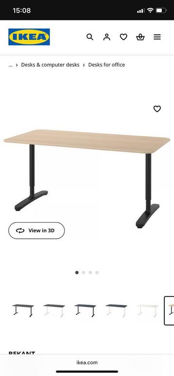 Ikea BEKANT elektrisch zit-sta bureau - afbeelding 1