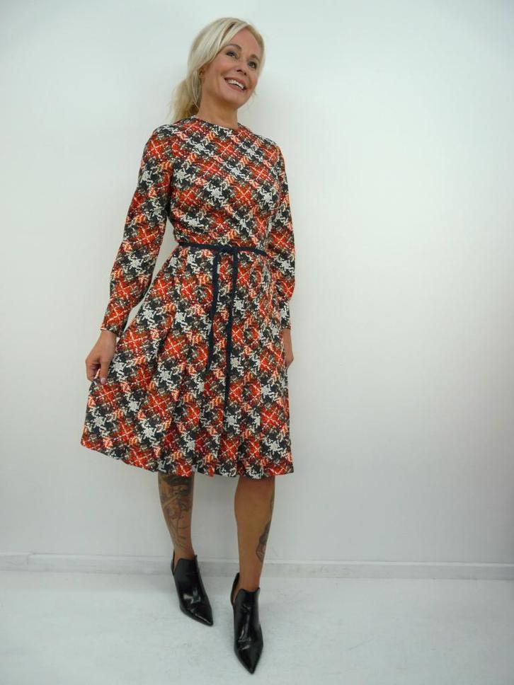 *Abfab Vintage 70's Jurk 40*, Kleding | Dames, Jurken, Zo goed als nieuw, Maat 38/40 (M), Knielengte, Ophalen of Verzenden