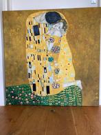 Schilderij, acryl, De Kus, Gustav Klimt, Ophalen, Gebruikt, Schilderij, 75 tot 100 cm