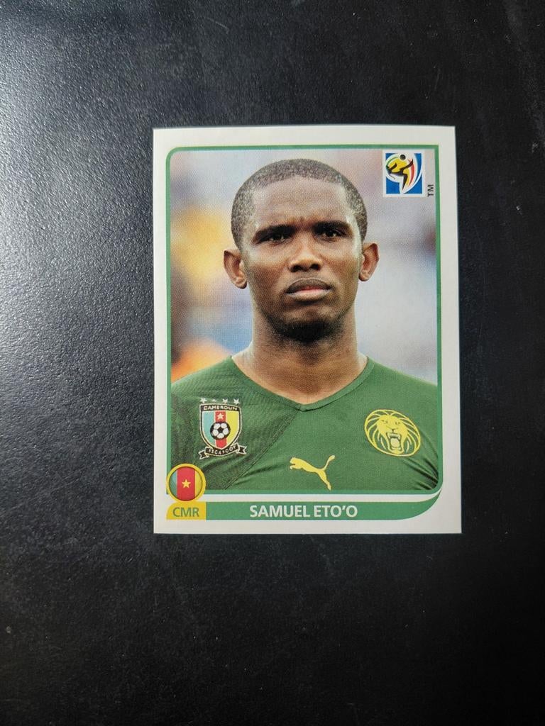 Samuel eto'o (kameroen) panini wk 2010, Ophalen of Verzenden, Nieuw, Buitenlandse clubs, Poster, Plaatje of Sticker