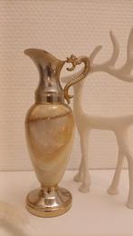 Kaarsenhouder van onyx en messing, Antiek en Kunst, Antiek | Keramiek en Aardewerk, Ophalen of Verzenden