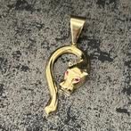 14k gouden hanger panter model, Ophalen of Verzenden, Zo goed als nieuw, Goud, Kruis of Symbool