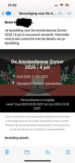 Amsterdamse zomer 2026 4x vip kaarten, Tickets en Kaartjes, Drie personen of meer