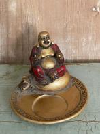 Vintage wierook houder schaaltje. Lachende Boedha Buddha., Ophalen, Zo goed als nieuw