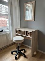 Kaptafel met Spiegel en Stoel, Gebruikt, Minder dan 100 cm, Hout, 50 tot 100 cm