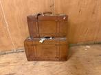 Vintage leren koffers - Set van 2, Antiek en Kunst, Ophalen
